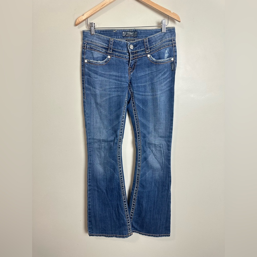 Silver Size 28 Jeans Women's Boot Cut in Deep Blue